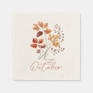 My Favourite Colour Is October –Autumn Leaves & Pi Napkin