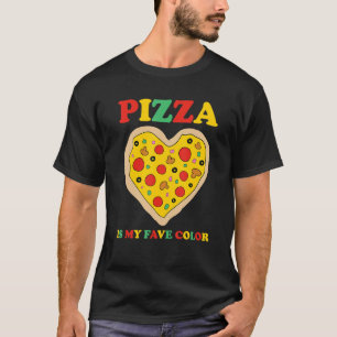 My Favourite Colour Is Pizza Pepperoni Slice Dou T-Shirt