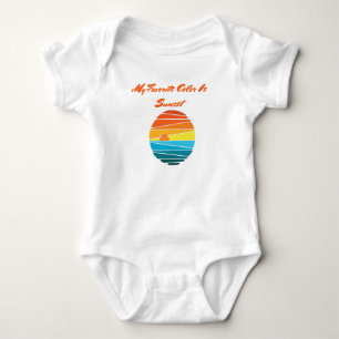 My Favourite Colour Is Sunset Baby Bodysuit
