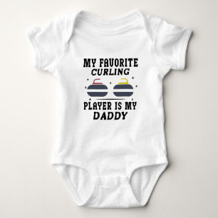 My Favourite Curling Player Is My Daddy Baby Bodysuit