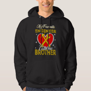 My Favourite Engineer Calls Me Brother Mens Father Hoodie