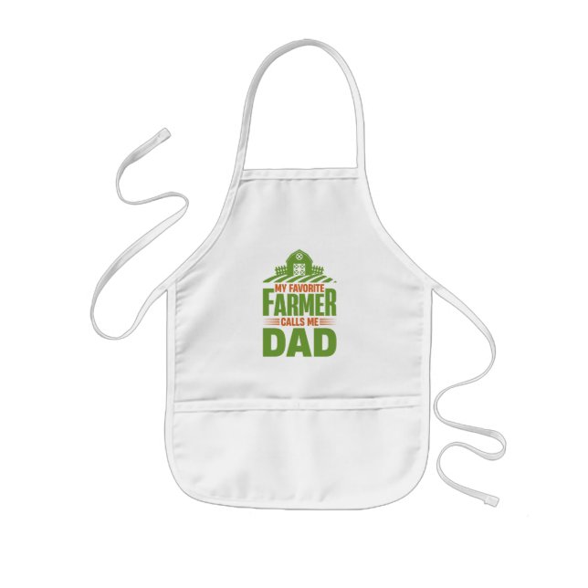 My Favourite Farmer Calls Me Dad Kids Apron (Front)
