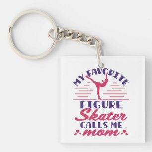My Favourite Figure Skater Calls Me Mom Keychain