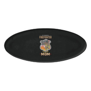 My Favourite Firefighter Calls Me Mom Fire Fighter Name Tag