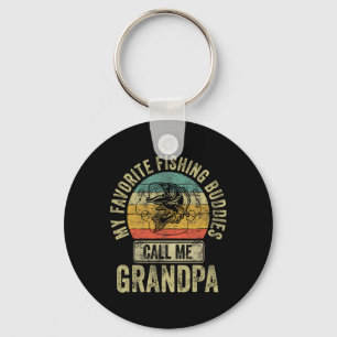 My Favourite Fishing Buddies Call Me Grandpa Shirt Keychain