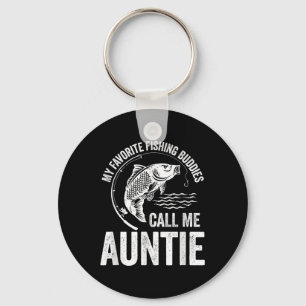 My Favourite Fishing Buddy Call Me Auntie Fish Fam Keychain