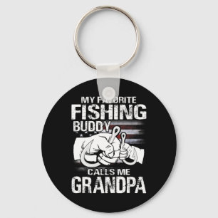 My Favourite Fishing Buddy Calls Me Grandpa Keychain