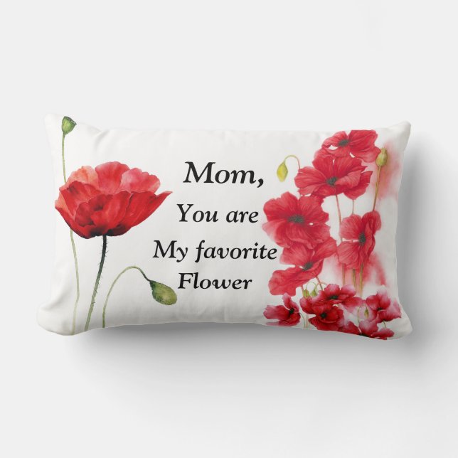 My Favourite Flower Lumbar Pillow (Front)