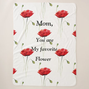 My Favourite Flower Sherpa Blanket