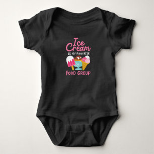 My Favourite Food Group is Ice Cream Baby Shower Bodysuit