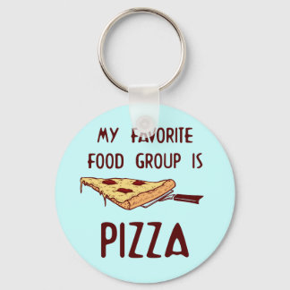 My Favourite Food Group is Pizza Keychain