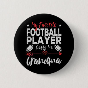 My Favourite Football Player Calls Me Grandma 2 Inch Round Button