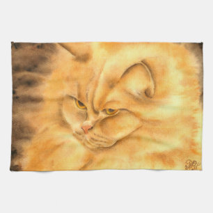 My favourite ginger cat    kitchen towel