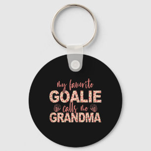 My Favourite Goalie Calls Me Grandma Hockey Goalie Keychain