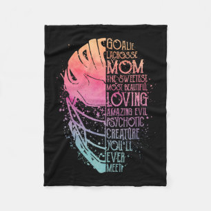 My Favourite Goalie Calls Me Mom Goalie Lacrosse M Fleece Blanket