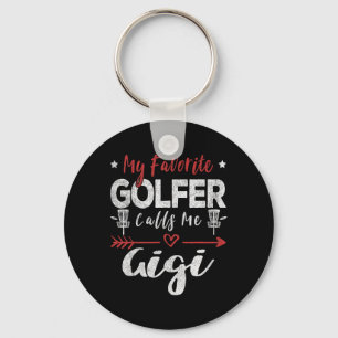 My Favourite Golfer Calls Me Gigi Disc Golf Frisbe Keychain