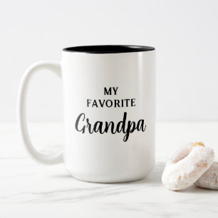 My Favourite Grandpa Modern Funny Father's Day Gif Two-Tone Coffee Mug