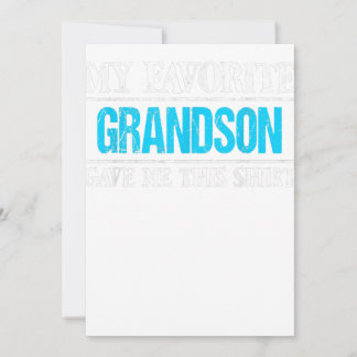 My Favourite Grandson Gave Me This Family Gift Holiday Card