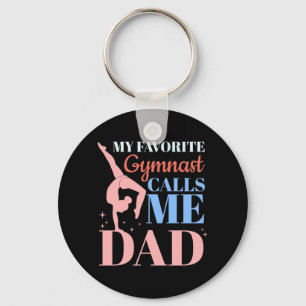 My Favourite Gymnast Calls Me Daddy Keychain