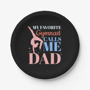 My Favourite Gymnast Calls Me Daddy Paper Plate