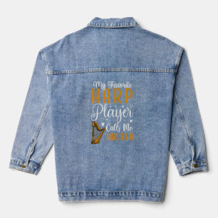 My Favourite Harp player calls me Abuela Cute  Denim Jacket