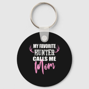 My Favourite Hunter Calls Me Mom Deer Hunting Gift Keychain