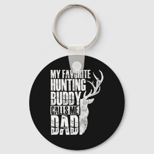 My Favourite Hunting Buddy Calls Me Dad - Deer Ani Keychain