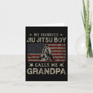 My Favourite Jiu Jitsu Boy Calls Me Grandpa Father Card