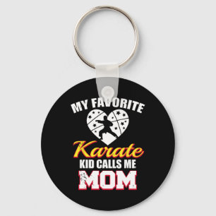 My Favourite Karate Fighter Kid Calls Me Mom Funny Keychain