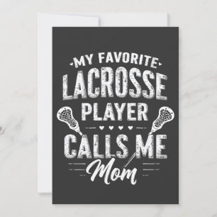 My Favourite Lacrosse Player Calls Me Mom Holiday Card