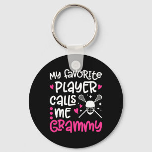 My Favourite Lacrosse Player Grammy Lacrosse Gramm Keychain