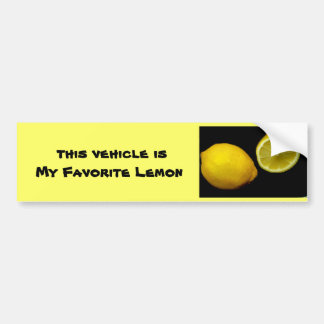 My Favourite Lemon Bumper Sticker
