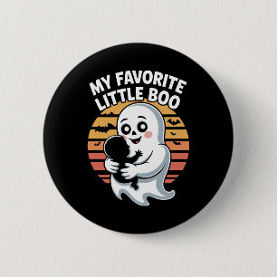 My Favourite Little Boo Halloween T-shirt 2 Inch Round Button