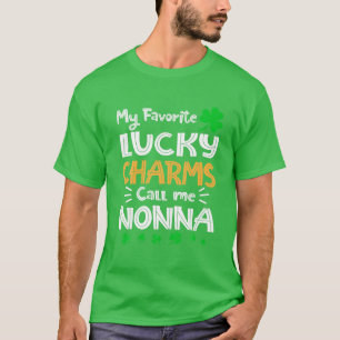 My Favourite Lucky Charms Call Me Nonna Funny St P T-Shirt