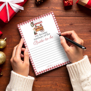 My Favourite Memory Country Market Bridal game car Invitation