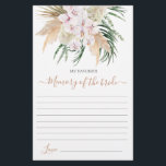 My Favourite Memory of the Bride card<br><div class="desc">Pampas Grass Boho my favourite memory of the bride card</div>