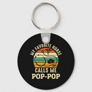 My Favourite Nurse Calls Me Pop-pop Nurses Day Fat Keychain