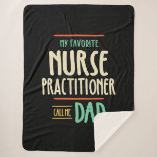 My Favourite Nurse Practitioner Call Me Dad Sherpa Blanket