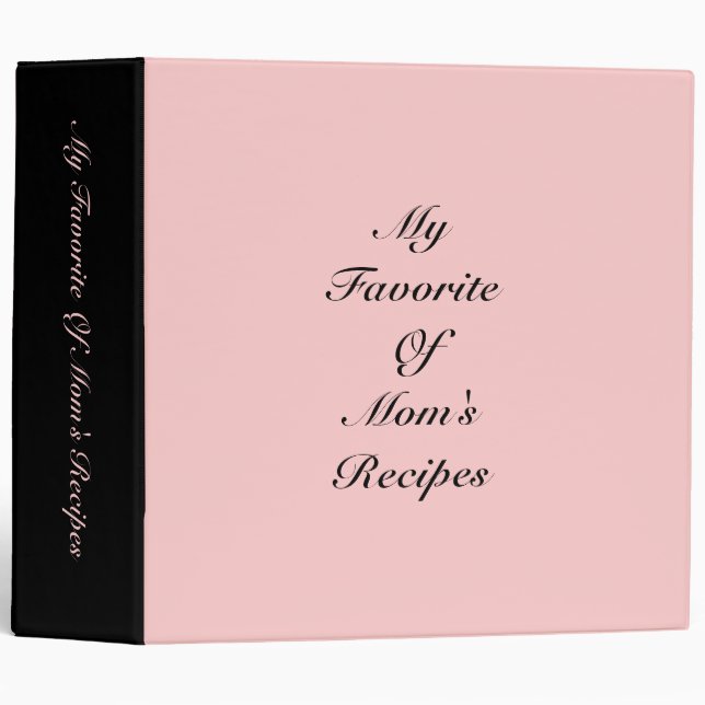 My Favourite Of Mom's Recipes... Binder (Front/Spine)
