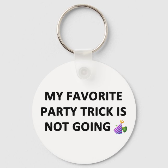 My Favourite Party Trick Keychain (Front)