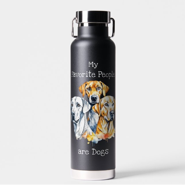 My Favourite People are Dogs Water Bottle (Front)