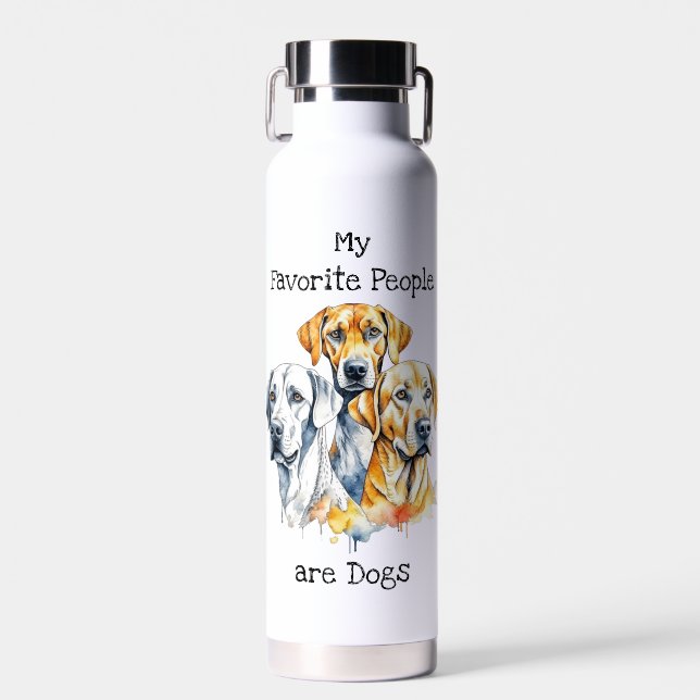 My Favourite People are Dogs Water Bottle (Front)