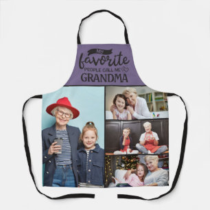 My favourite people call me 4 family photo collag apron