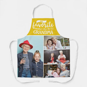 My favourite people call me 4 family photo collag apron