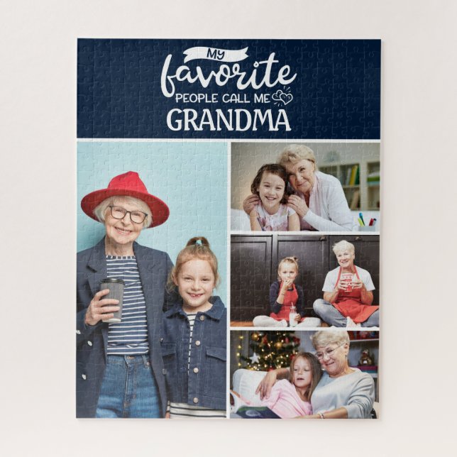 My favourite people call me| 4 family photo collag jigsaw puzzle (Vertical)