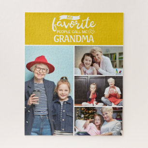 My favourite people call me  4 family photo collag jigsaw puzzle