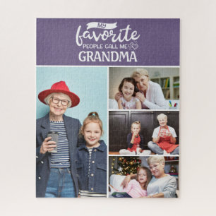 My favourite people call me 4 family photo collag jigsaw puzzle