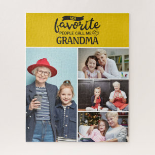 My favourite people call me  4 family photo collag jigsaw puzzle