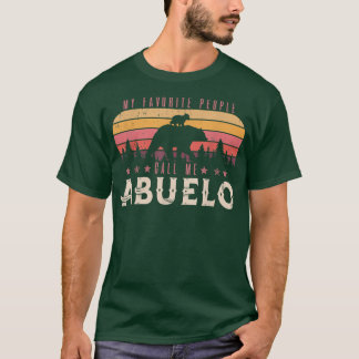 My Favourite People Call Me Abuelo Men Retro Bear T-Shirt