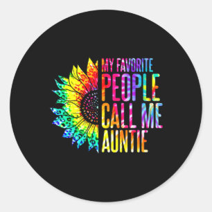 My Favourite People Call Me Auntie Aunt Nephew Nie Classic Round Sticker